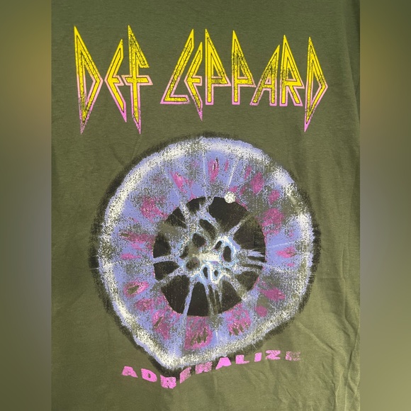 New No Tag Def Leppard Adrenalize Band Shirt Size Large - Picture 3 of 7